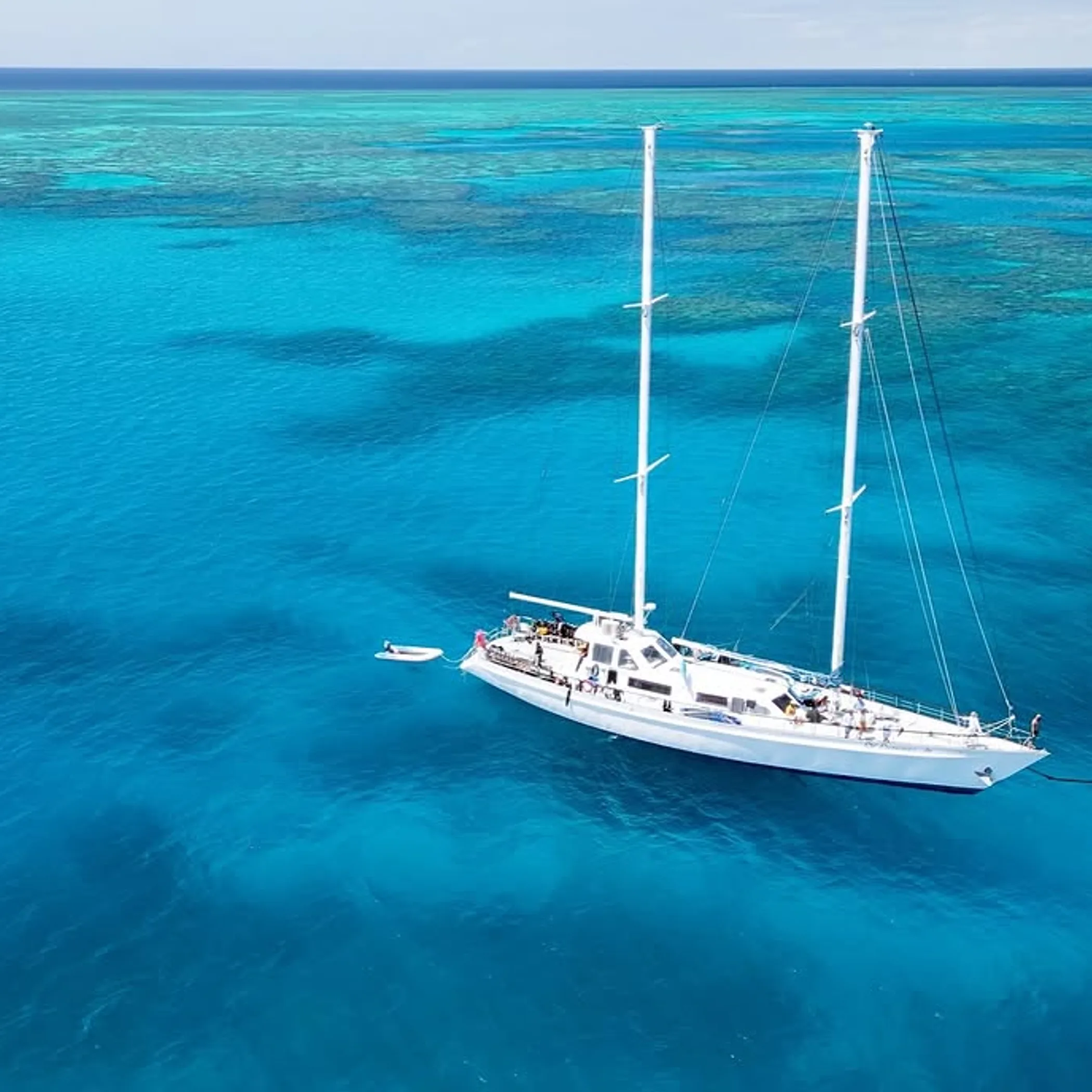 reef excursion boat on tropical waters